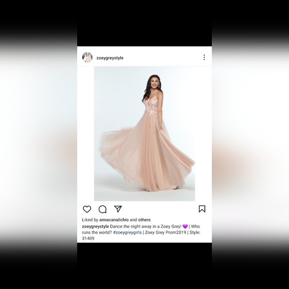 Zoey Grey Size 12 Graduation/Prom Gown - Picture 8 of 13